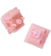 WS Pink Pearl Linear Mechanical Keyboard Switches, Pre Lubed 5 Pins Keyboard Switch Set with POM ...
