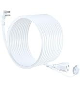 20 Feet Outdoor Extension Cord Waterproof 16AWG 90Degree Flat Plug Outdoor Extension Cord,White G...