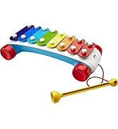 Fisher-Price Toddler Pull Toy, Classic Xylophone Pretend Musical Instrument with Mallet for Presc...