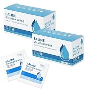 Saline Wipes for Piercing Aftercare, Disposable Saline Solution Cleaner Wipe Individually Wrapped...