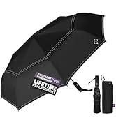 LILAC Windproof Travel Umbrella, Compact Automatic Folding Umbrellas for Rain, Craftsmanship, Lig...
