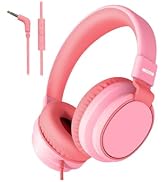 MIDOLA Kids Headphone Wired Volume Limited 85/94dB Over-Ear/On-Ear Foldable Headset with Micropho...