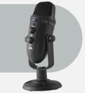 Cyber Acoustics Professional USB Microphone with Dual Recording Patterns - 24-bit Recording with ...