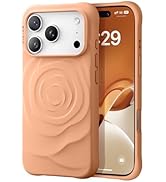 NIMASO for iPhone 17 Pro Case, Compatible with MagSafe, Upgraded Silicone Rose Design for iPhone ...