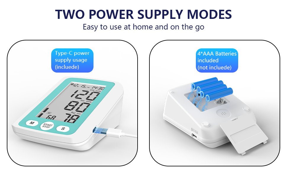 Upper Arm Blood Pressure Monitor for Home Use