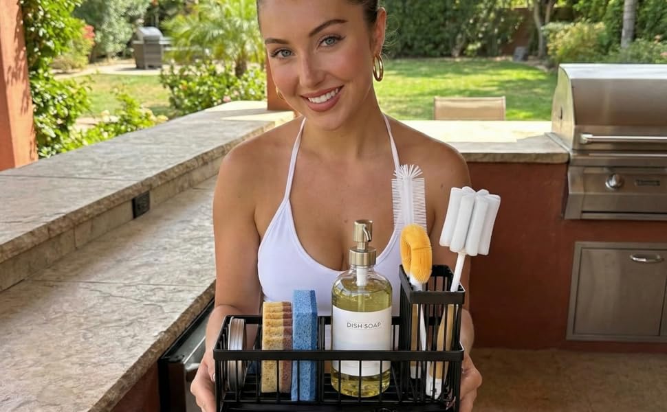 sponge holder organizer for kitchen and sink