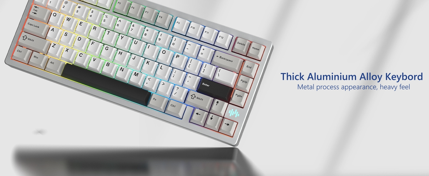 Gaming keyboard Wireless keyboard 75% wireless keyboard keyboard white keyboard rgb 75% keyboard