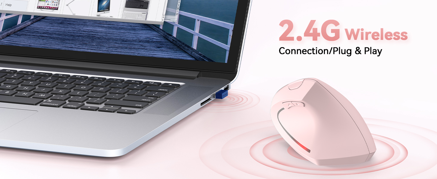 a mouse connected to a laptop