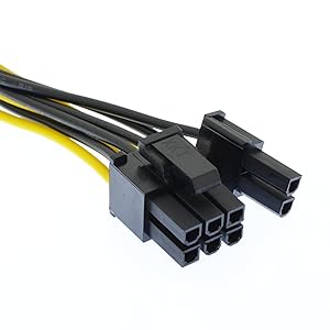 6 pin to 8 pin power converter cable