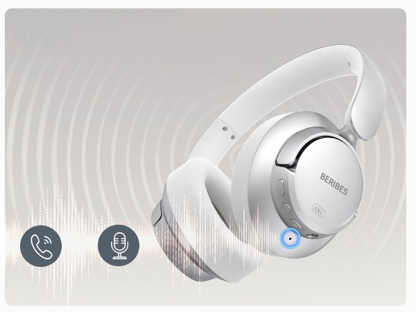 BERIBES Upgraded Hybrid Active Noise Cancelling Headphones with Transparent Modes