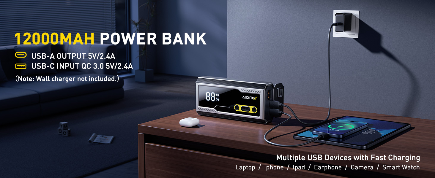 car battery charger jump starter