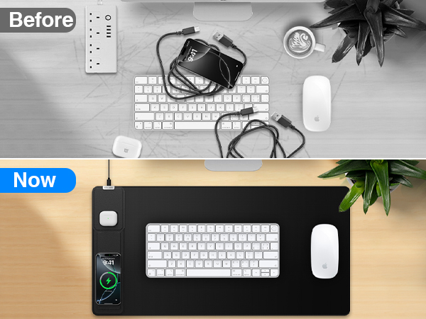 wireless charging mouse pad for desk