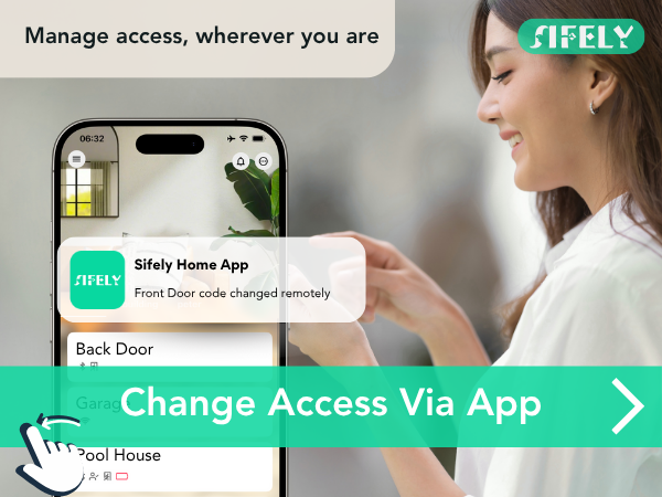 easy to change access options via app