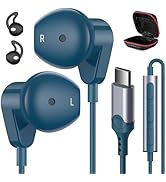 APETOO USB C Headphones for iPhone 17 Pro Max 16 15 Plus iPad Air USB-C Wired Earbuds with Mic Vo...