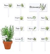 JarThenaAMCS 24Pcs Acrylic Plant Label Signs 12 Styles T-Type Herb Garden Markers Waterproof Reus...