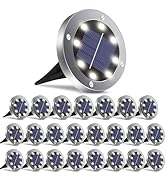 Solar Ground Lights 24Pack, Garden Solar Lights Outdoor Waterproof Solar Pathway Lights Bright In...