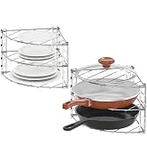 Deco Brothers 3-Tier Counter and Cabinet Corner Shelf Organizer, 2 Pack, Chrome