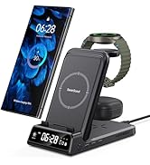 Charging Station for Samsung Galaxy S24 Ultra/Watch 7/Buds, SwanScout 703S, Wireless Charger for ...