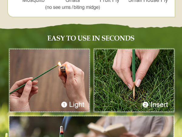 bug incense sticks outdoor