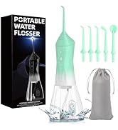 Water Dental Flosser Teeth Pick: Portable Cordless Oral Irrigator 320ML Rechargeable Travel Irrig...