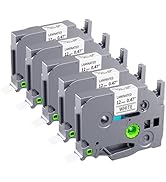 COLORWING Compatible with Brother P-Touch Label Tape TZe-231 TZ Tape 12mm 0.47 Laminated White TZ...