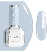 MelodySusie 0.5fl oz Gel Nail Polish,Gray Blue Color Nails Soak Off UV LED Blue Gel Polish Gift f...