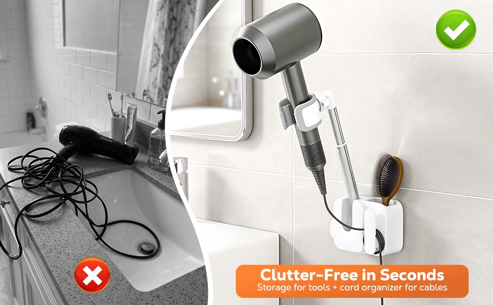blow dryer holder