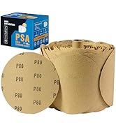 S SATC 100 PCS PSA Sanding Discs 6 Inch Adhesive Backed Sandpaper 80 Grit Sander Attachment for D...