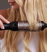 Thermal Brush for Less Damage, Zavarea 1.5 Inch Heated Round Brush for Blowout Look, Heated Curli...