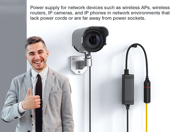 48V to 12V DC POE Spllitter Adapter