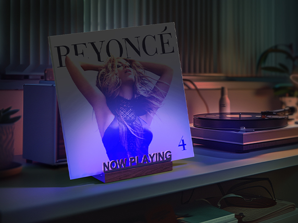 Light Up Vinyl Record Display Stand