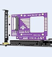 JEYI PCIe 5.0 4X to M.2 NVMe Adapter Card for Gen5 SSDs, 128Gbps PCIe 5.0 x4/x8/x16 Slot, High-Sp...