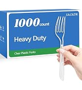 SACATR 1000 Count Heavy Duty Clear Plastic Forks,BPA-Free,Heat Resistant Disposable Plastic Forks...