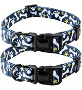 RoseYouth [ 2 Pieces ] Adjustable Soft Dog Collars for Small Dogs Cute Patterns for XS Small Medi...