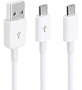 CERRXIAN 3Ft USB 2.0 Type A Male to 2 Micro USB Male Splitter Y Data Charge Connector Adapter Cab...