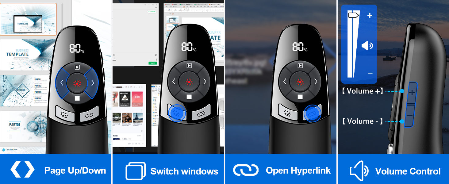 powerpoint clicker with laser pointer
