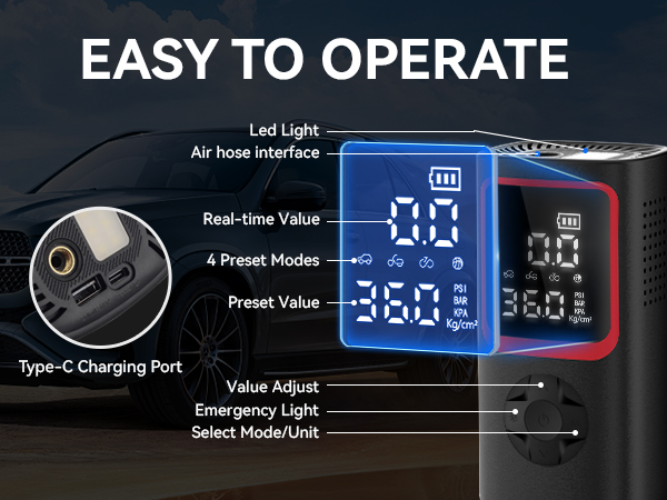 air compressor portable tire inflator