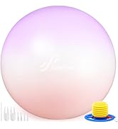 Sportneer Extra Thick Exercise Ball - 25.6''Yoga Ball with Quick Pump - Anti-Burst and Slip Resis...
