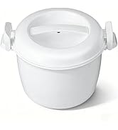 DOITOOL Microwave Rice Cooker 2 Quart, Microwave Steamer for Vegetables, 1.8L Professional Large ...