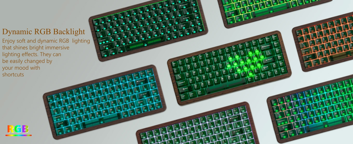 keyboard 75% Wireless Mechanical Custom Keyboard RGB Hot Swappable