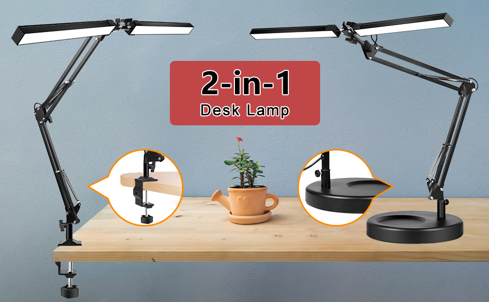 2-in-1 Solution Lamp with Base &amp;amp; Clamp