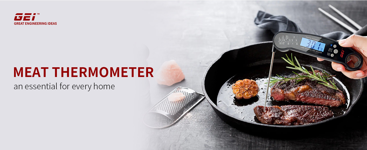 Meat Thermometer Digital, Instant Read Meat Thermometer for Grill and Cooking