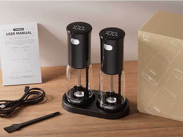 Electric Salt and Pepper Grinder Set