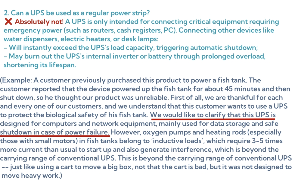 Designed to help you avoid common misunderstandings and use your UPS correctly