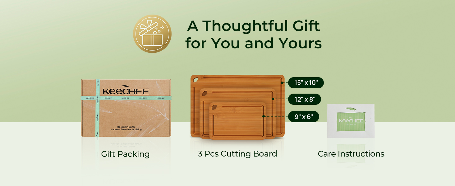 Bamboo Cutting Board Set