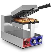 Commercial Waffle Maker -Belgian Waffle Maker w/Non-stick Baking Pan and 550? Heating, 1200W Rota...