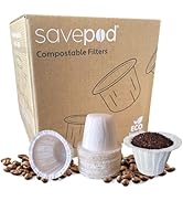 Savepod Disposable Coffee Filters - 200 Count - Made Exclusviely for Savepod - Reusable K-Cup Cof...