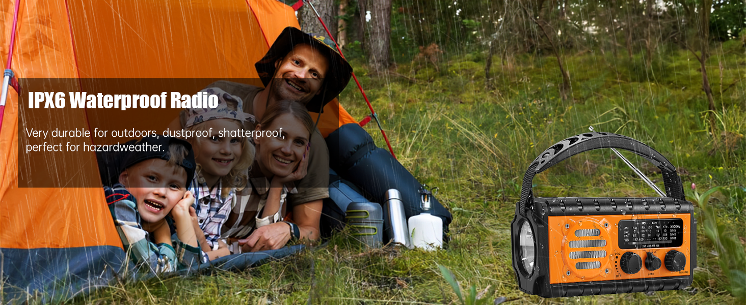 emergency radio hand crank solar, am/fm/sw noaa weather radio