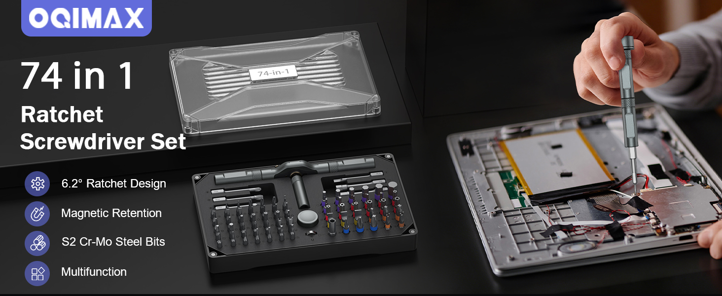 74 in 1 Magnetic Screwdriver Set