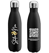 17oz Custom Water Bottle,White Personalized Water Bottles for Women,Stainless Steel Insulated Tum...